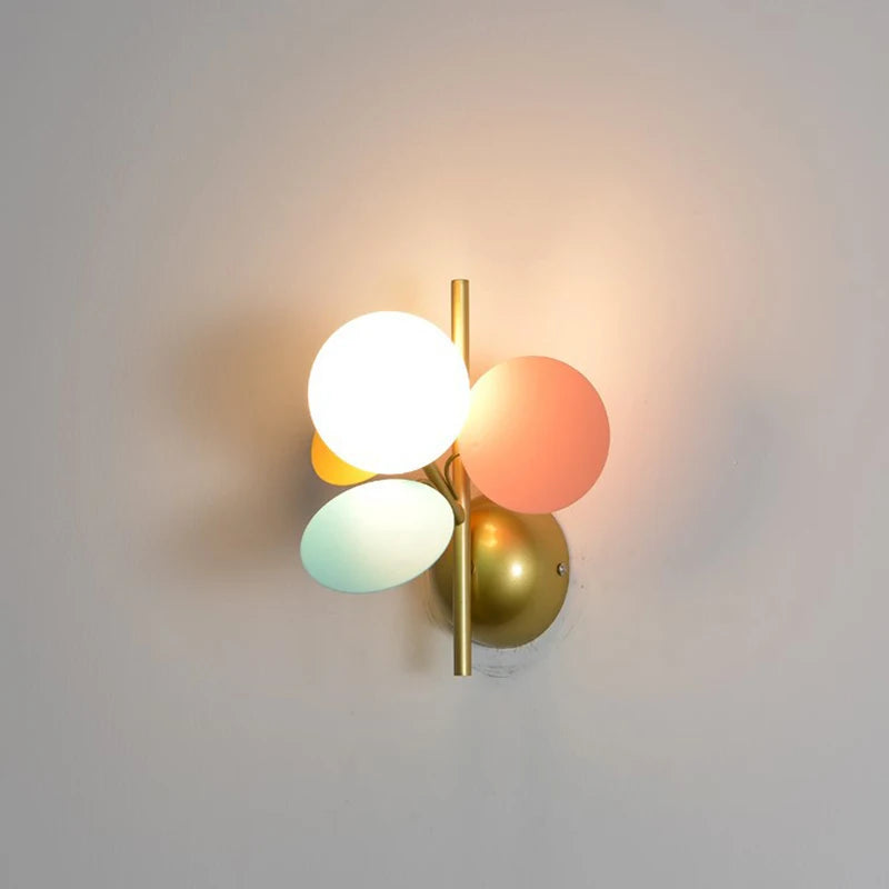 applique murale nordique macaron en fer décorative led pour enfant - vue 2 sur 12