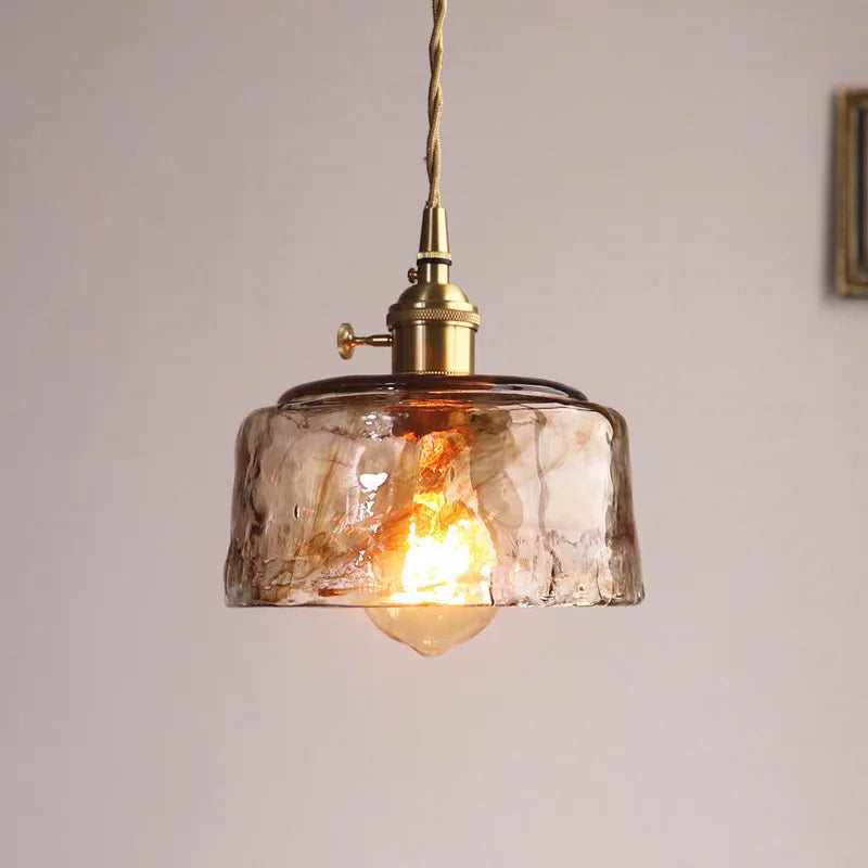 suspension moderne en verre avec led pour décoration intérieure
