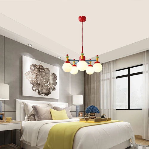 suspension en verre blanc avec fil réglable pour enfants