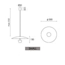 Suspension design LED avec abat-jour arrondie nordic Fuji