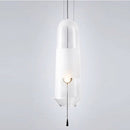 Suspension design LED avec abat-jour en verre Favia