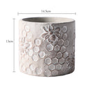 moule silicone pot fleurs béton motif vintage grand format