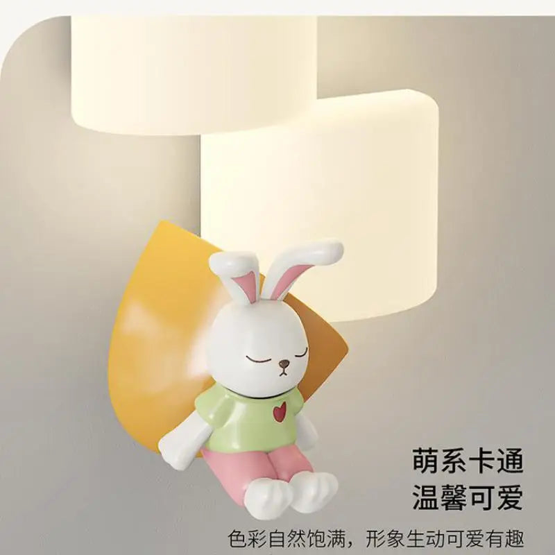 applique murale panda et lapin pour enfants éclairage ludique - vue 9 sur 9