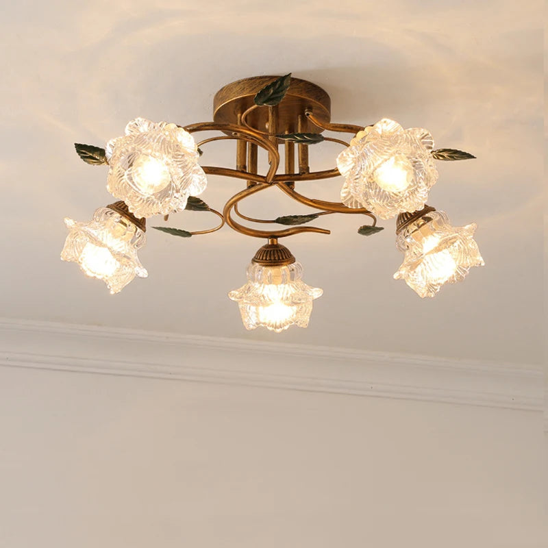 plafonnier décoration led à fleur intérieur