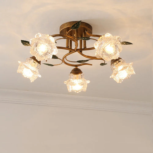 plafonnier décoration led à fleur intérieur