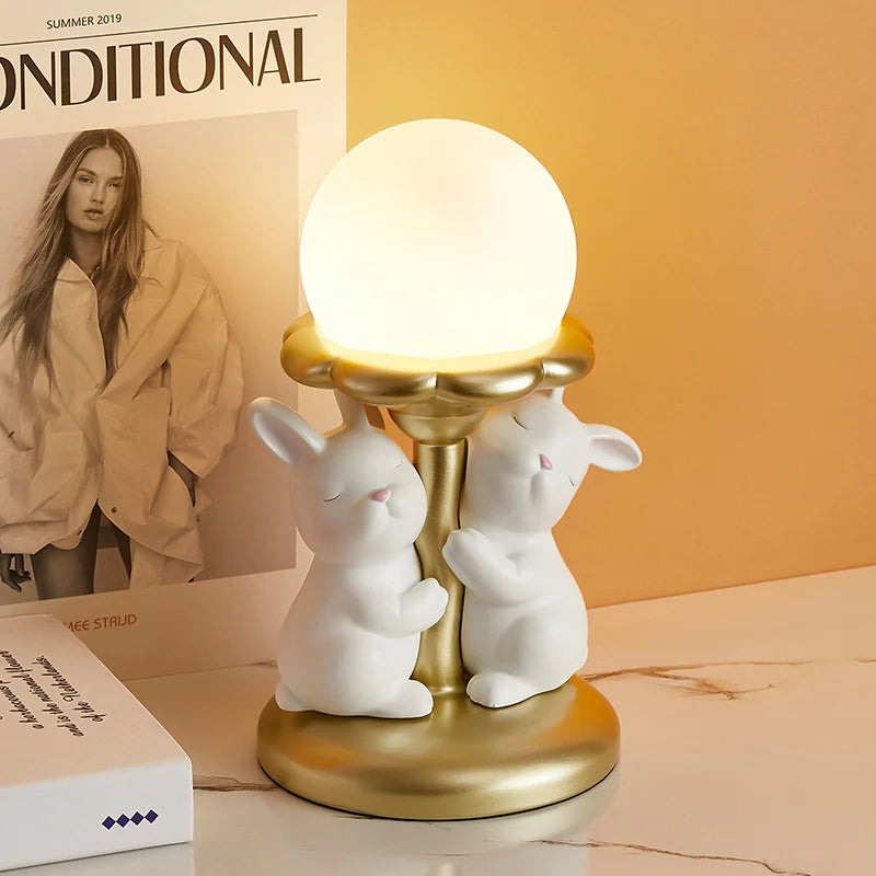 lampe de bureau kawaii lapin mignon décoration princesses cadeau luxe