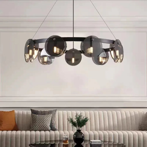 lustre vintage nordique en verre pour décoration intérieure