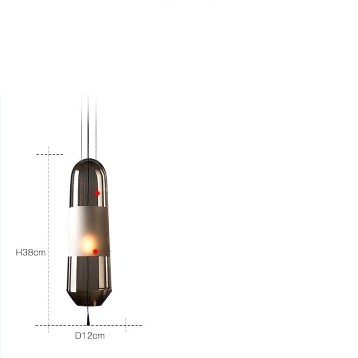 Suspension design LED avec abat-jour en verre Favia - vue 10 sur 10