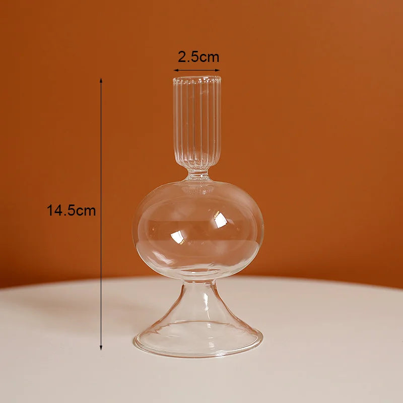 bougeoir vintage en verre pour mariage et dîners romantiques - vue 23 sur 27