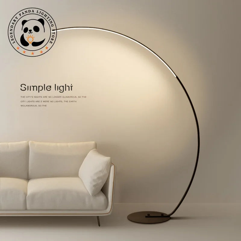 Moderne LED Noir Blanc Lampadaires Art Lampadaires Maison Intérieur Salon Dimmable À Distance RVB Chambre Foyer Décor Coin Lumière