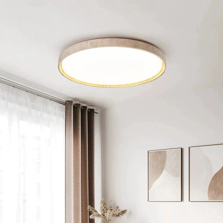 plafonnier Led en pierre Downlight monté en Surface rétro luminaires noyer bûche bois couleur chambre salon grande lumière