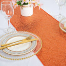 Chemin de table paillettes orange décoration fête mariage