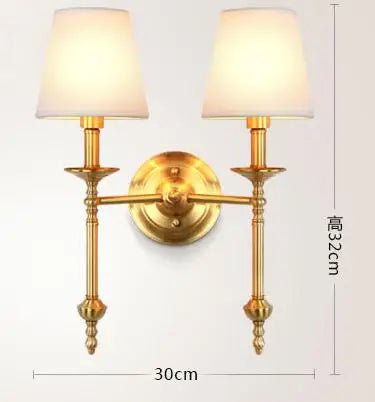 applique murale antique à LED avec abat-jour en tissu - vue 8 sur 10