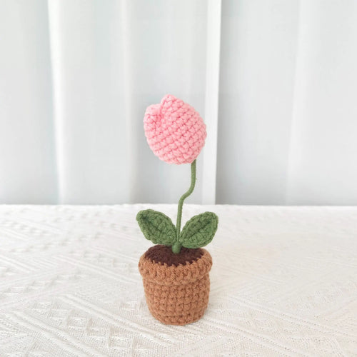 plante en pot tricotée à la main pour cadeau décoratif de saint valentin
