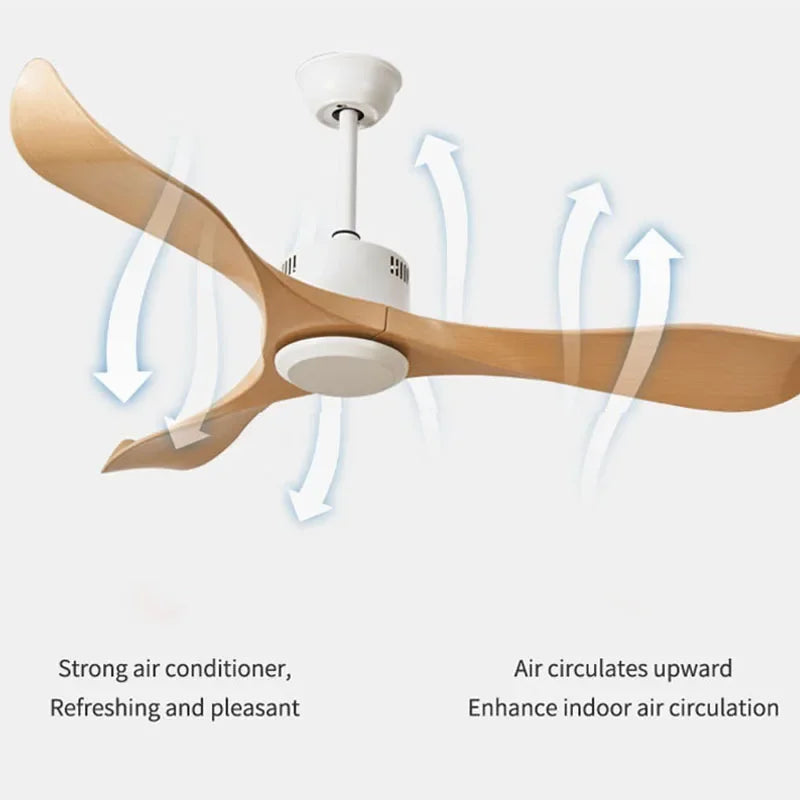 ventilateur de plafond moderne sans lumière télécommande design élégant - vue 6 sur 6