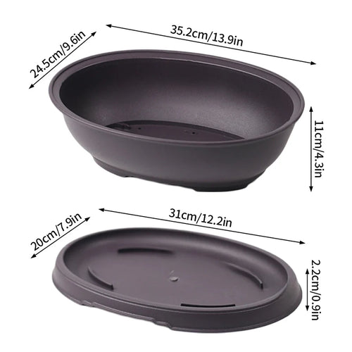 pots de fleurs rectangulaires imitation argile pour jardin extérieur