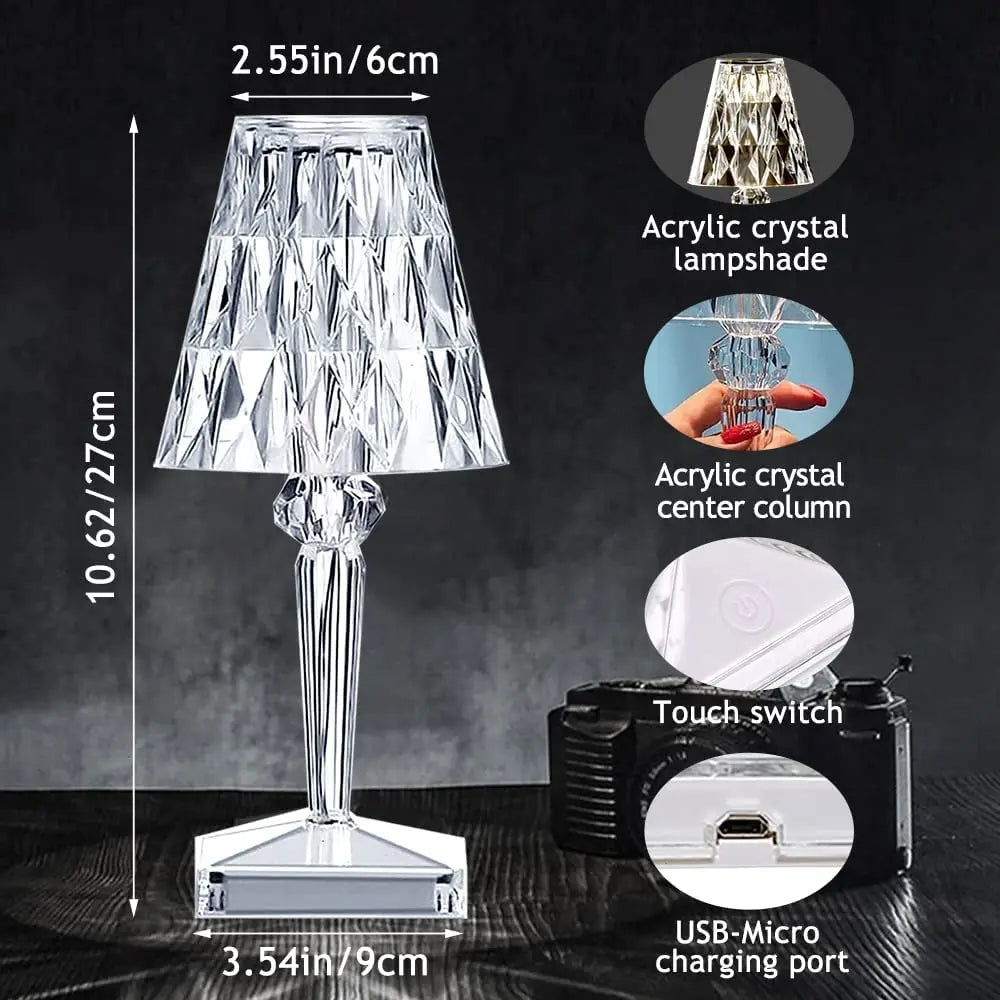 Lampe de Table Led en diamant - vue 7 sur 9