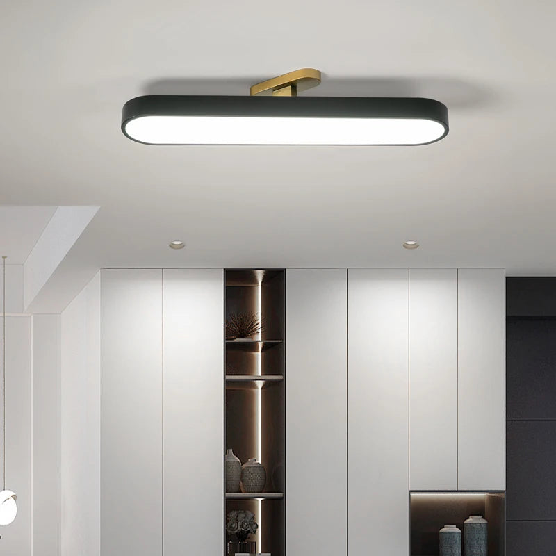 plafonnier led encastré rectangulaire moderne et minimaliste - vue 3 sur 9