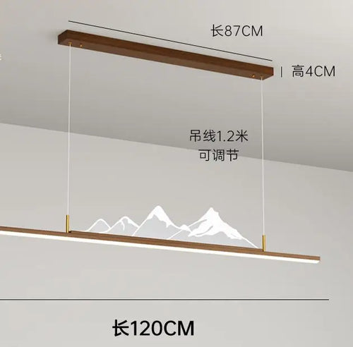 lustre de style chinois pour restaurant et bureau montagne