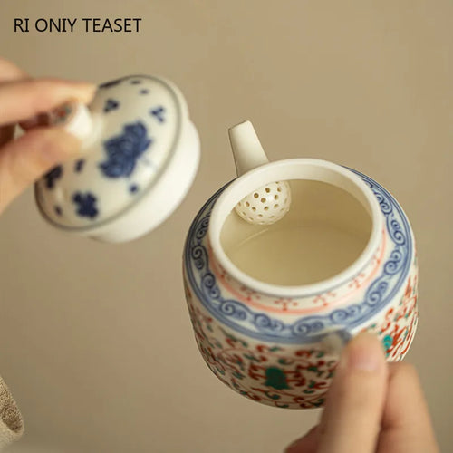 Theiere chinoise ceramique 240ml filtre portable artisanale
