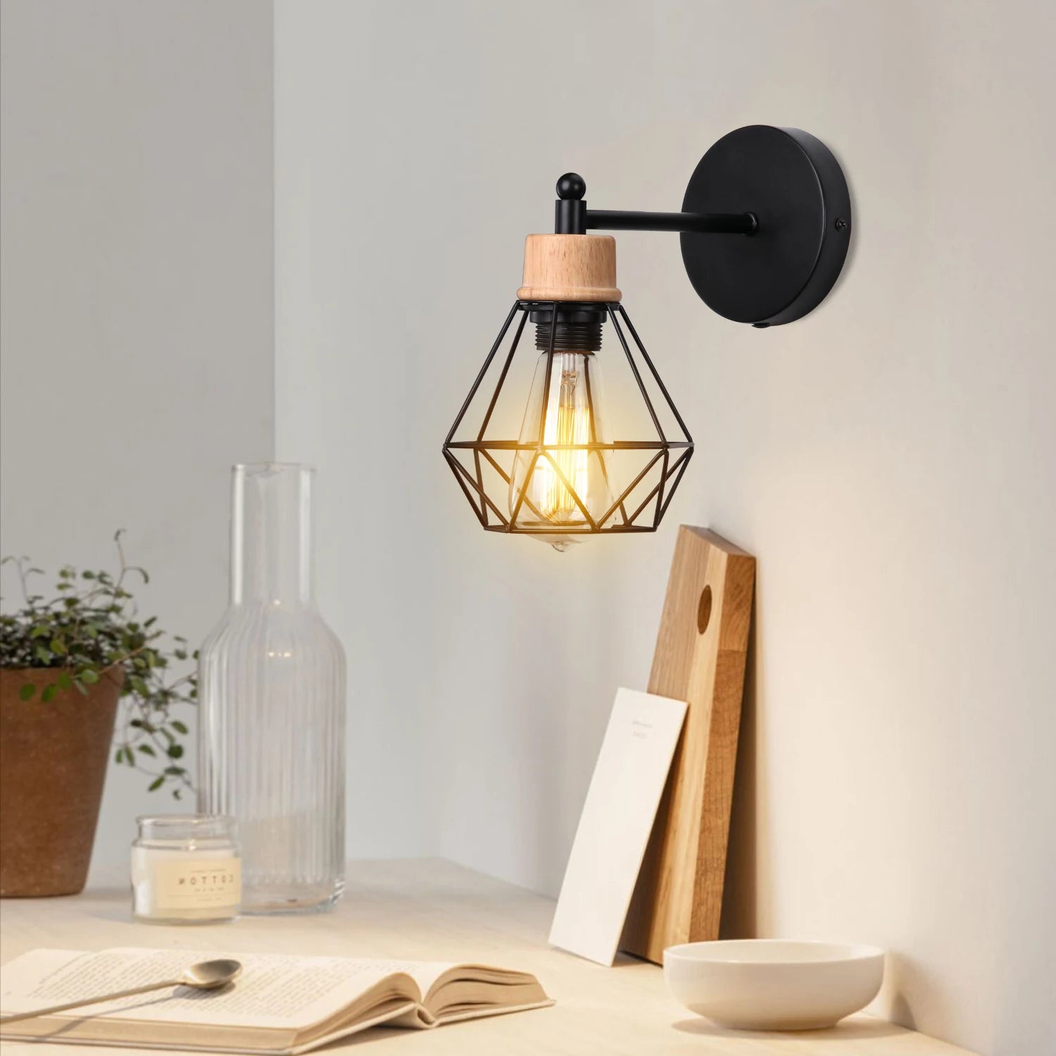 Applique murale nordique moderne pour Macarons couloir lampe de chevet salon chambre décoration éclairage E27 Base tête applique luminaire - vue 6 sur 13