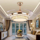 plafonnier en cristal avec lumière et télécommande design élégant