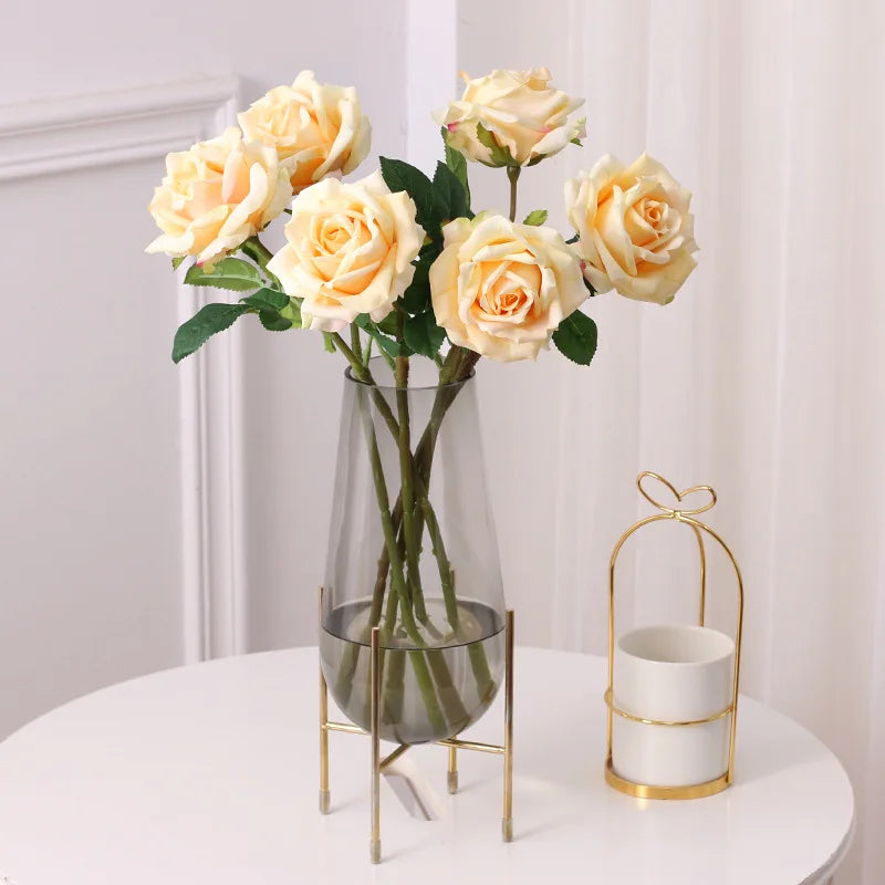 bouquet de mariée en roses artificielles haut de gamme pour mariage et cadeaux - vue 4 sur 10
