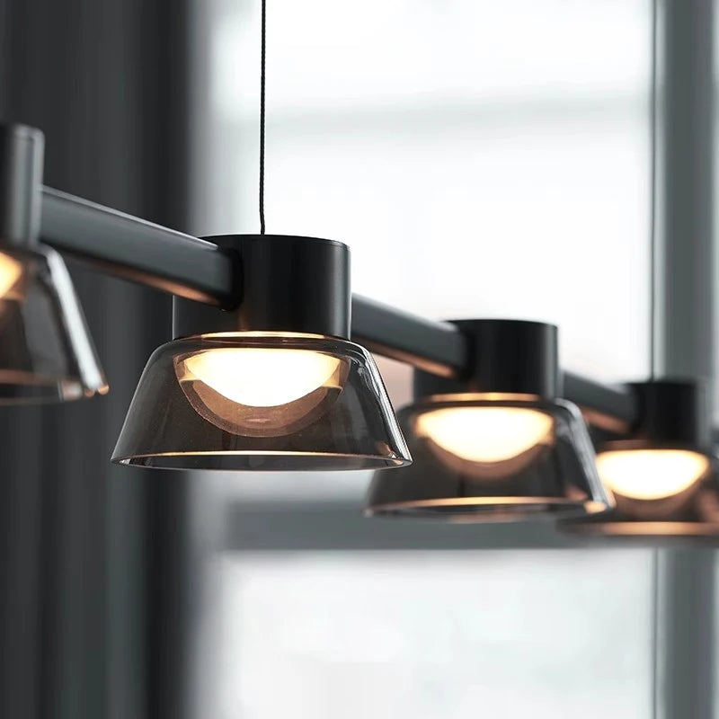 lustre en verre minimaliste italien pour intérieur moderne - vue 6 sur 12