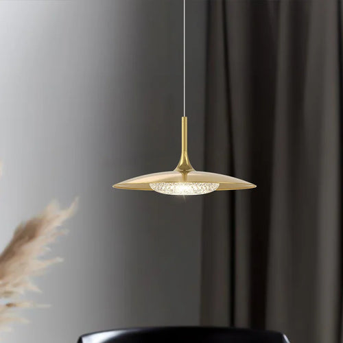 lustre moderne intérieur décor cuivre led suspension or