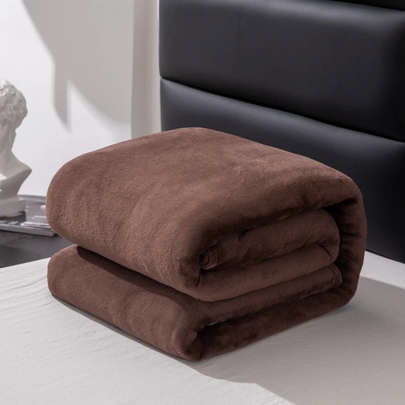 Plaid flanelle polaire carreaux chaud doux hiver - vue 2 sur 3