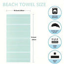 Serviette de plage turque rayures sechage rapide legere
