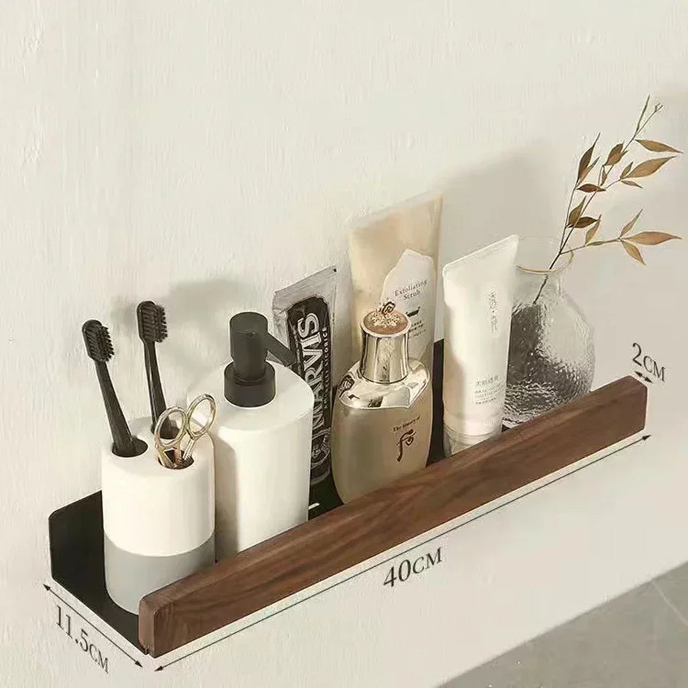 étagère en bois support d'angle sans perçage pour rangement - vue 10 sur 14
