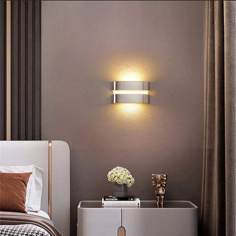 applique murale led moderne en acier inoxydable étanche pour extérieur