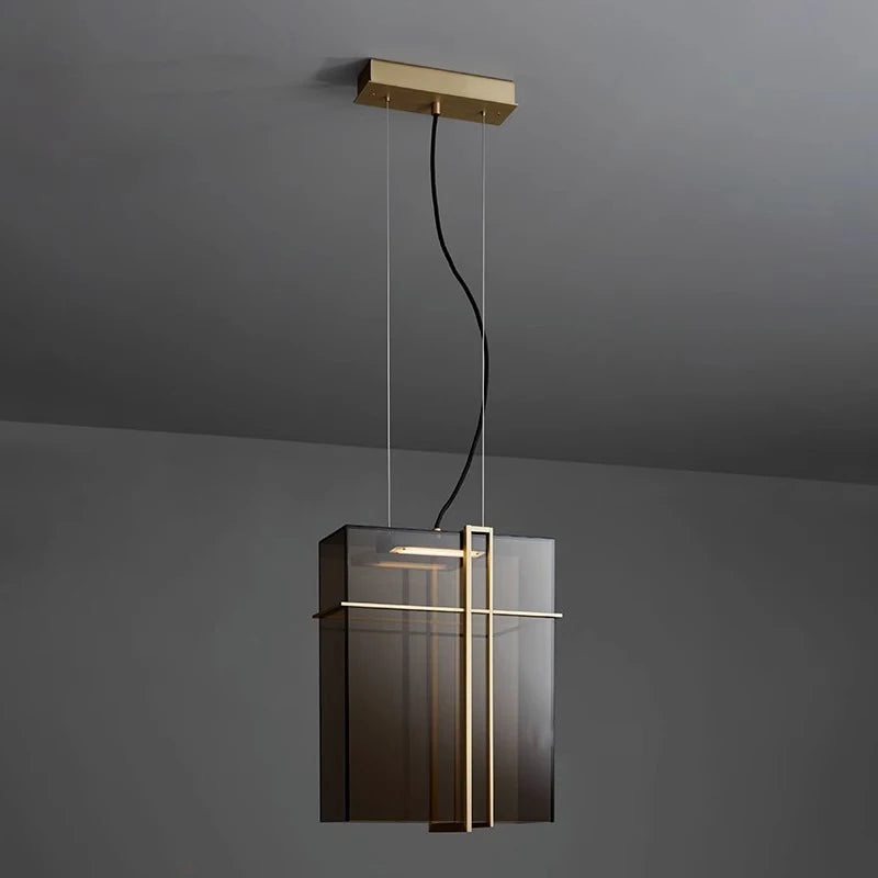 suspension led minimaliste design italien en verre - vue 2 sur 11