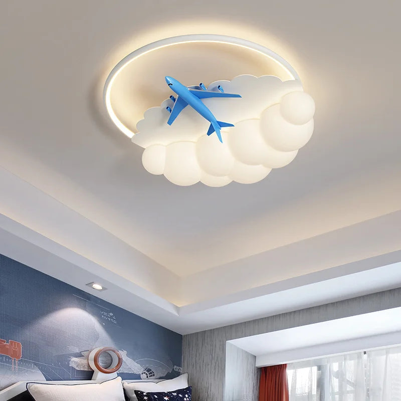 lustre moderne led pour enfant en forme d'avion