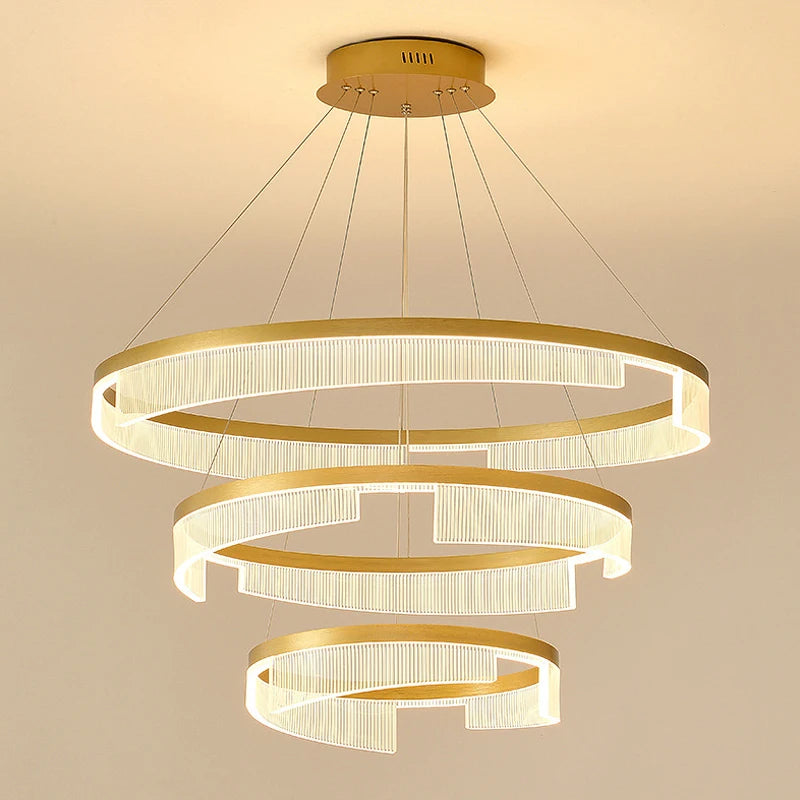 Lustre anneau LED au design moderne - vue 7 sur 12