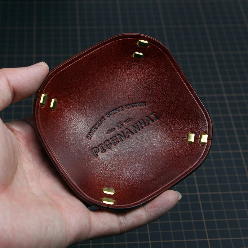 plateau de rangement en cuir pour bijoux et objets divers - vue 8 sur 10