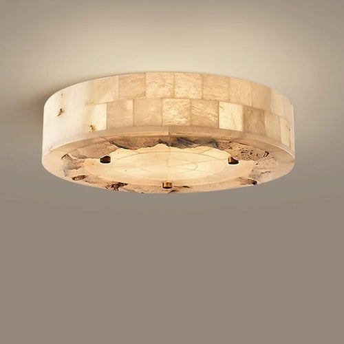 plafonnier luxueux en marbre naturel suspendu grand luminaire
