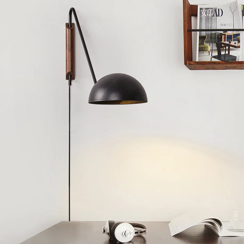 applique murale minimaliste scandinave bras oscillant en fer décoratif