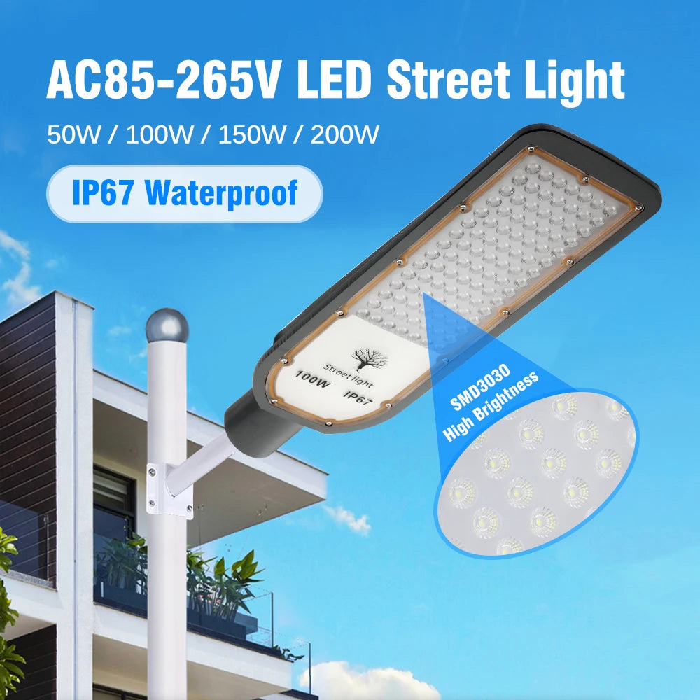 lampadaire led étanche ultra lumineux éclairage de sécurité extérieur - vue 4 sur 10