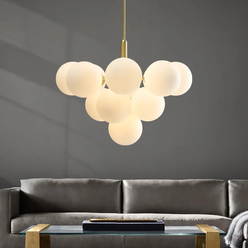 lampes led suspendues en verre de luxe design moderne
