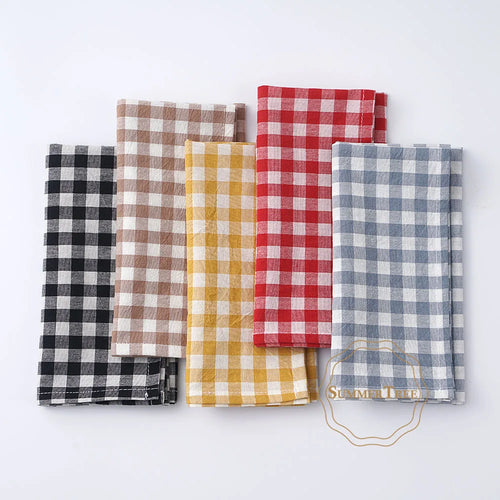 Serviette de table coton motif vichy 42x42 lavable