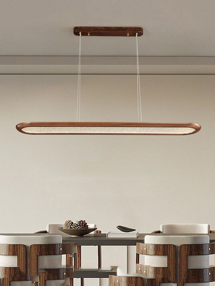 Suspension moderne en noyer pour bar led décoratif