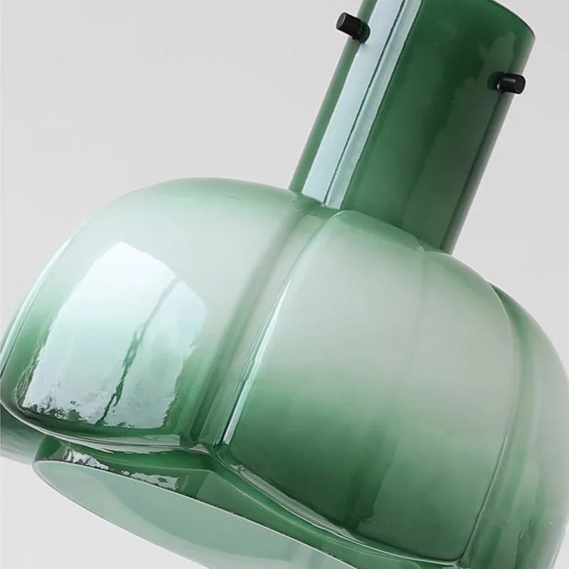 suspension en verre nordique avec motif de bourgeon de fleur - vue 6 sur 14