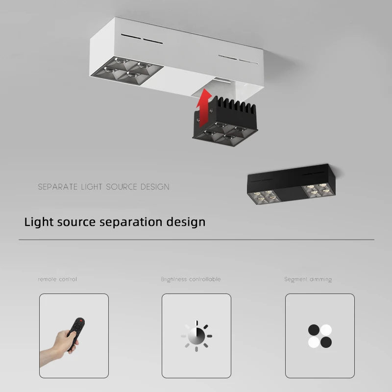 projecteurs led 	montés en surface avec gradation intelligente - vue 4 sur 10