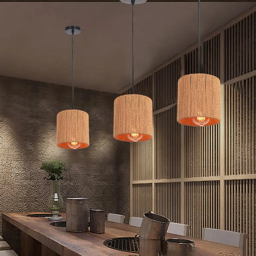 lampe suspension cage en fer rotin style industriel vintage