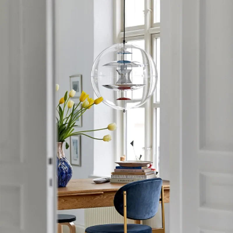 suspension moderne globe terrestre design danois en pvc - vue 4 sur 9
