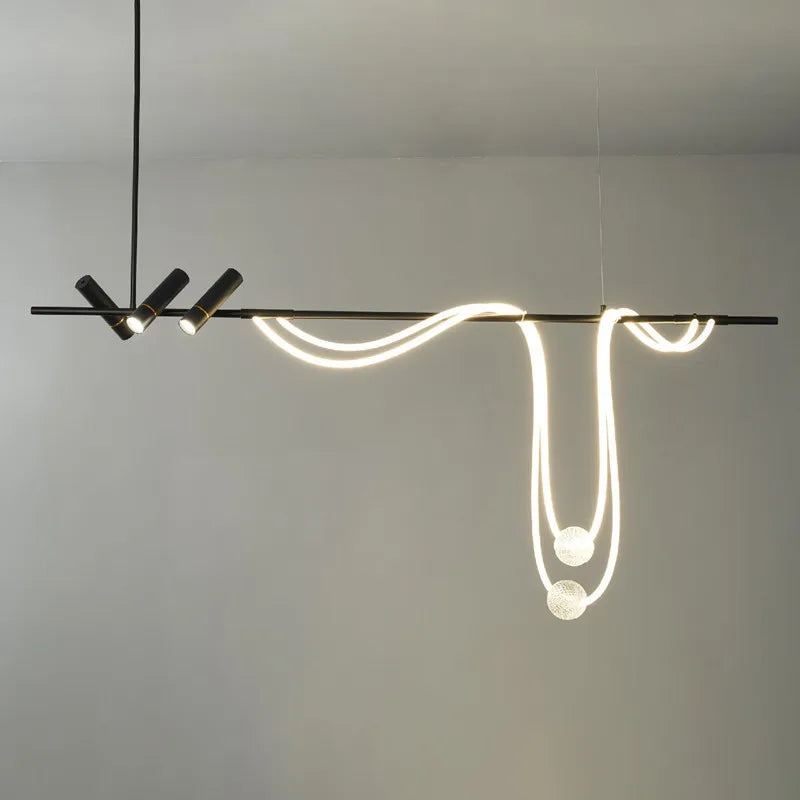 lustre led moderne design lampes suspendues décor éclairage - vue 2 sur 14