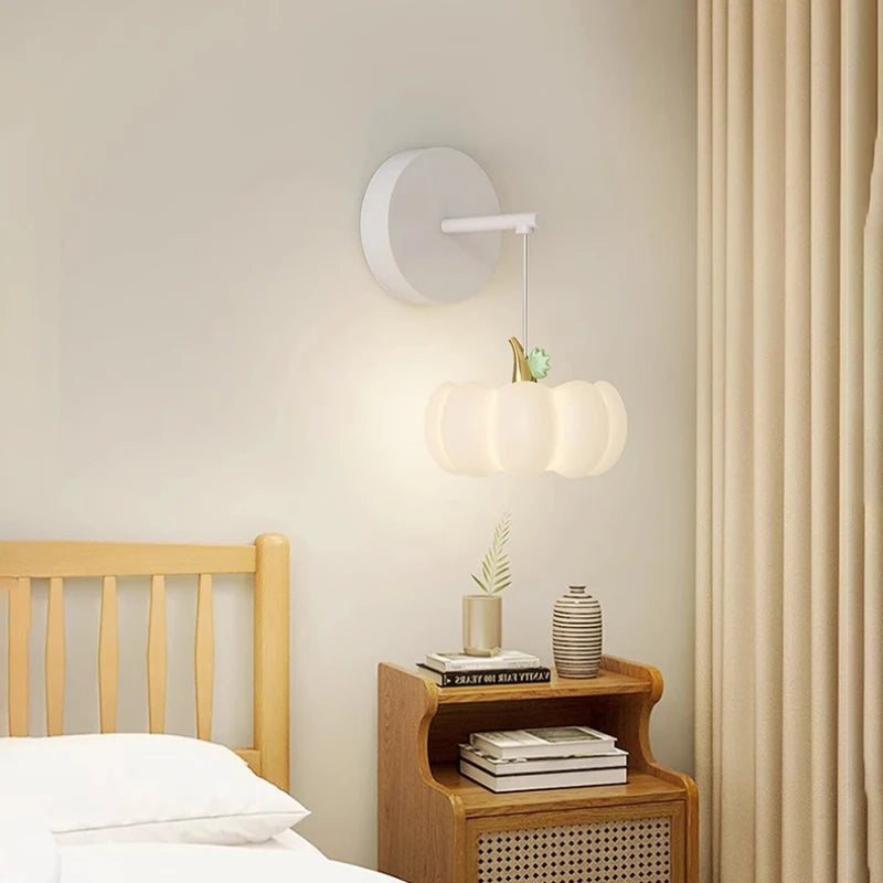 applique murale citrouille pour chambre d'enfant chaleureuse et moderne