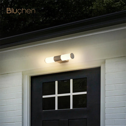 applique murale led moderne en acier inoxydable design nordique